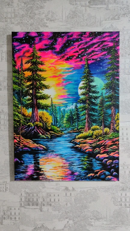 Картина акрилом на холсте 