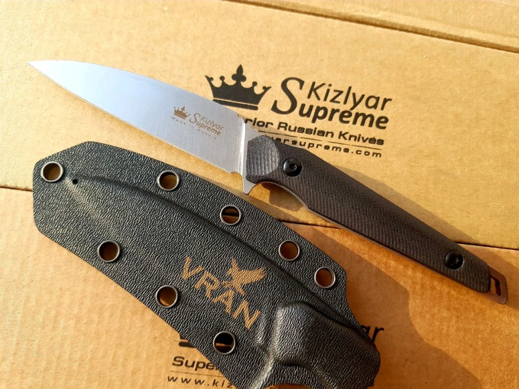 Нож Kizlyar Supreme Vran N690 Black G10