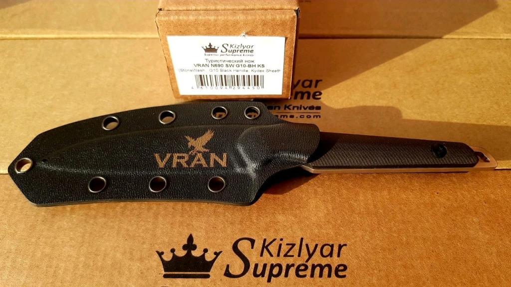 Нож Kizlyar Supreme Vran N690 Black G10