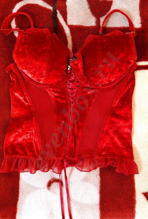 корсет бюстье бархатное