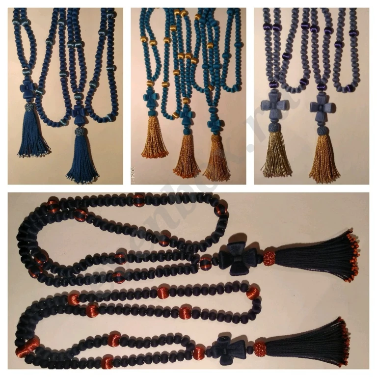 Чётки с бисером, архиерейские, ручной работы