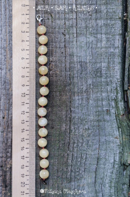 Браслет с натуральным жёлтым кальцитом