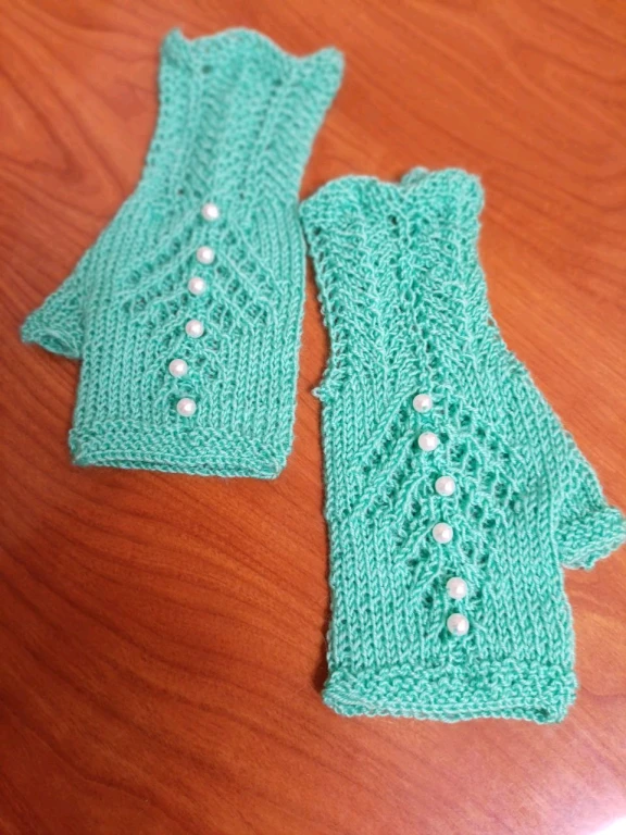 Ажурные митенки