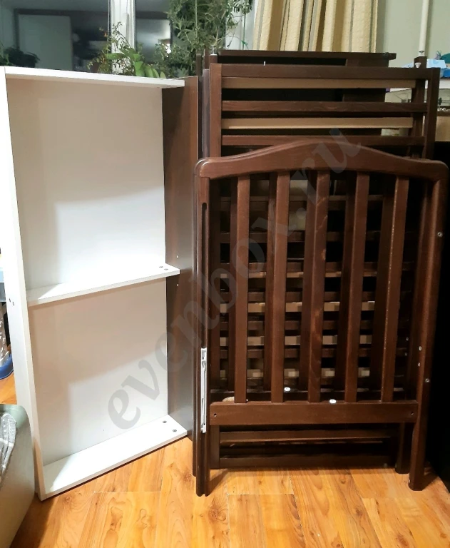 Детская кроватка Papaloni, маятник, 120x60 + ортопедический матрас