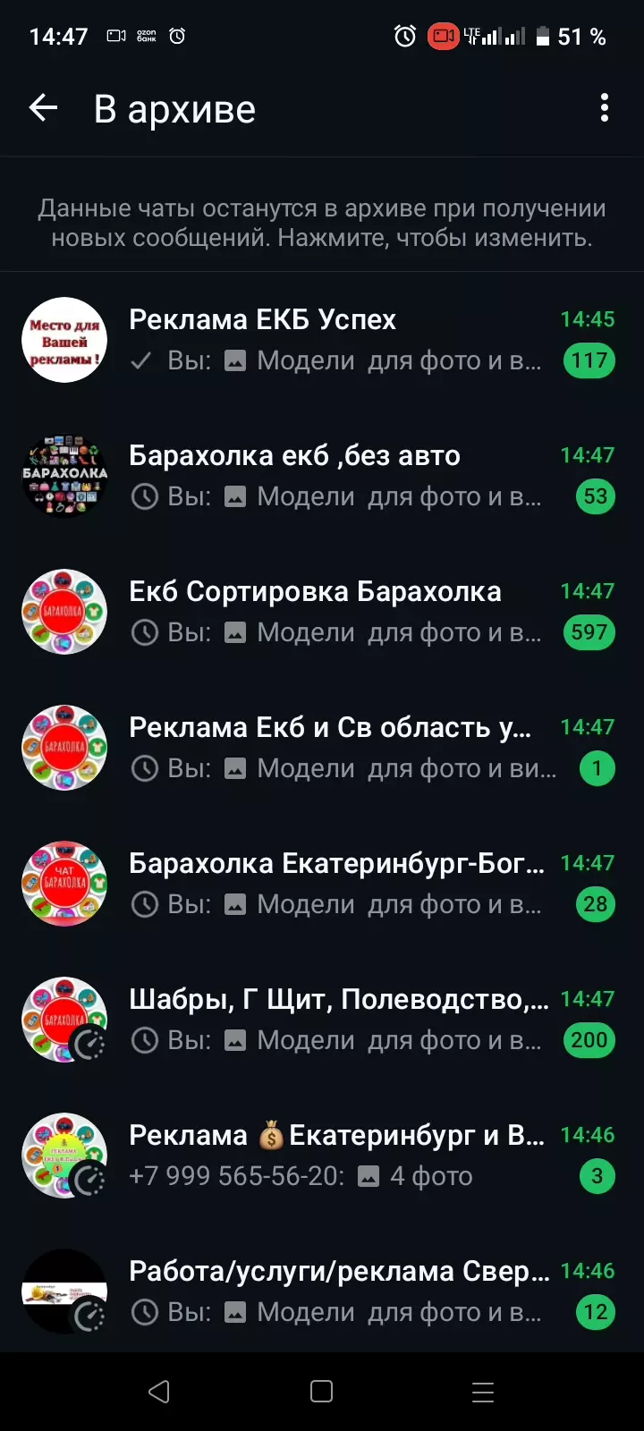 Реклама в чатах WhatsApp и telegram