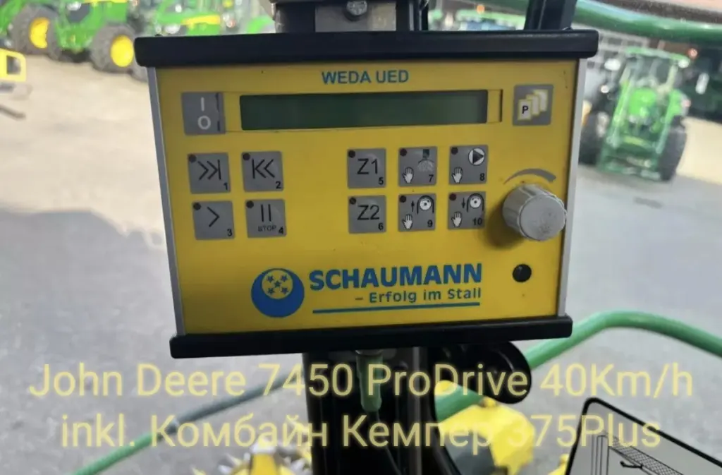 John Deere 7450 ProDrive (40 км/ч) + жатка Kemper 375Plus. 5930 м/ч. Гарантия!