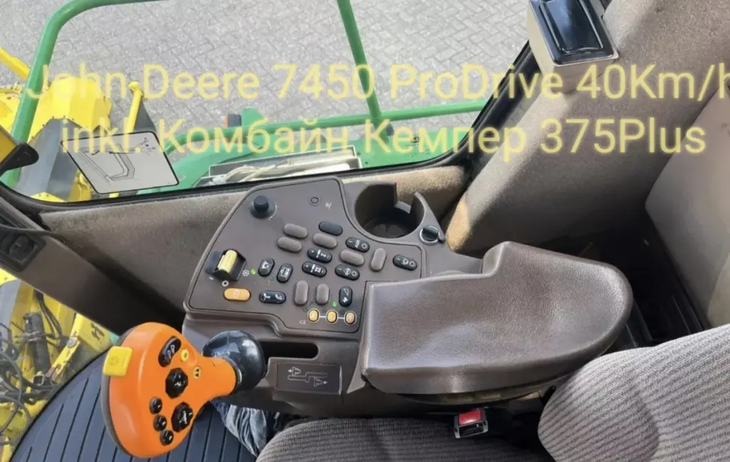 John Deere 7450 ProDrive (40 км/ч) + жатка Kemper 375Plus. 5930 м/ч. Гарантия!
