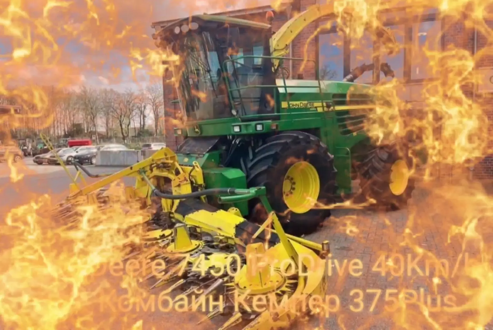 John Deere 7450 ProDrive (40 км/ч) + жатка Kemper 375Plus. 5930 м/ч. Гарантия!